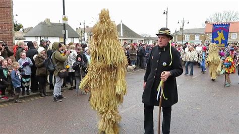 The Straw bear dancing in Station Road Whittlesea. You Tube image