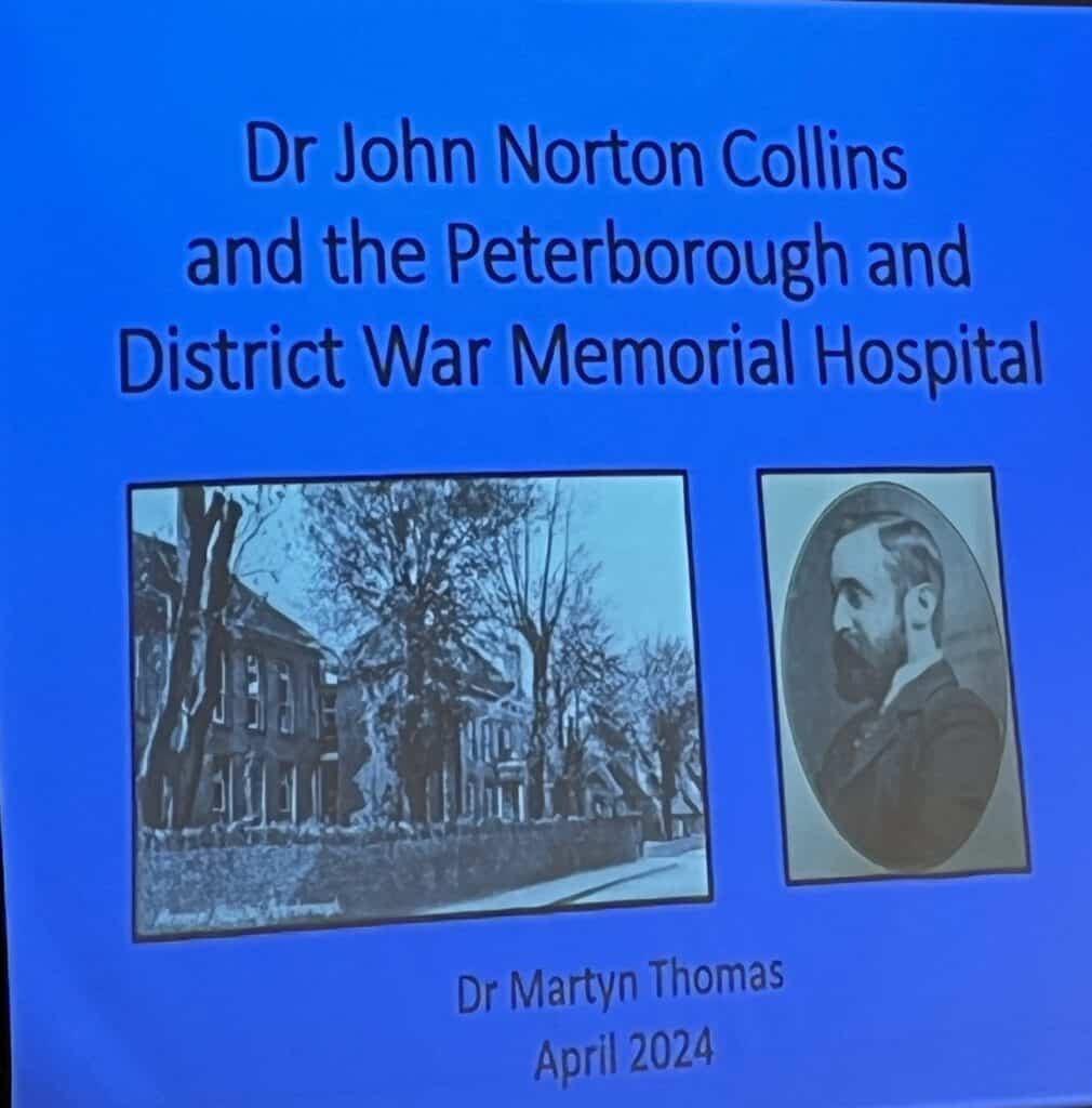 The Peterborough War Memorial Hospital.